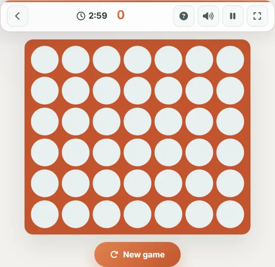 Four in a Row — live gameplay