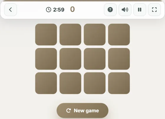 Large Card Match — live gameplay