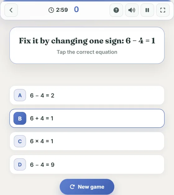 Matchstick Puzzle — live gameplay