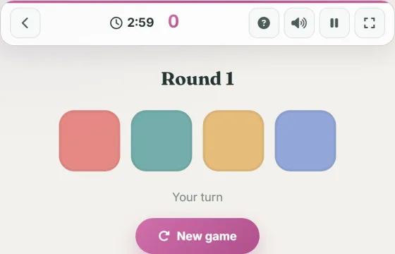 Sequence Repeat — live gameplay